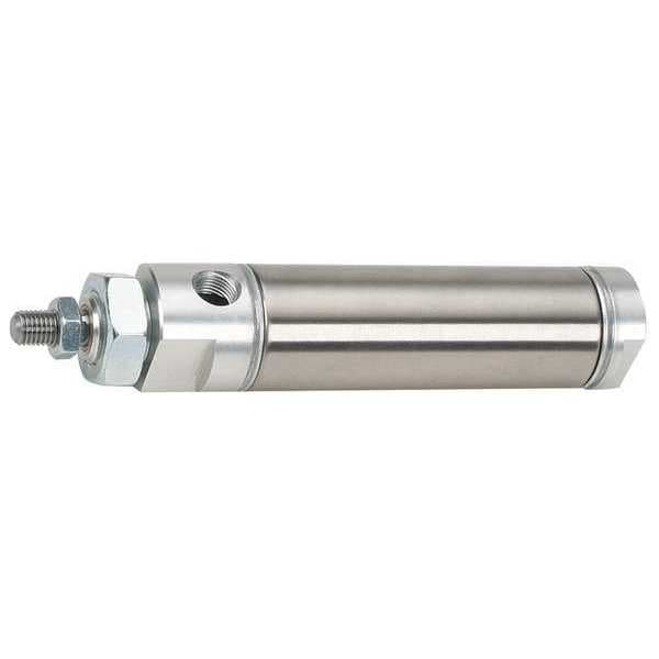 Speedaire Air Cylinder, 1 1/4 in Bore, 6 in Stroke, Round Body Double Acting NCDMB125-0600