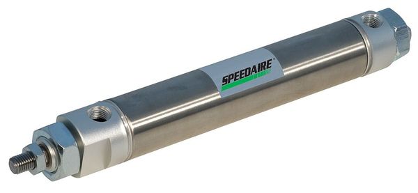 Speedaire Air Cylinder, 9/16 in Bore, 6 in Stroke, Round Body Double Acting NCDME056-0600