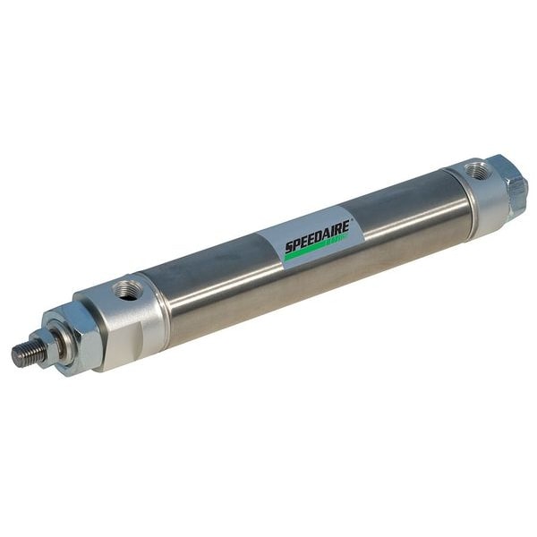 Speedaire Round Body Cylinder, 1 1/16 in Bore, 3 in Stroke, Round Body Double Acting, Stainless Steel . NCDME106-0300 - main