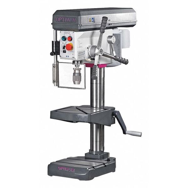 Optimum Bench Drill Press, Belt Drive, 1, 120 V, 13" Swing, 7 Speed