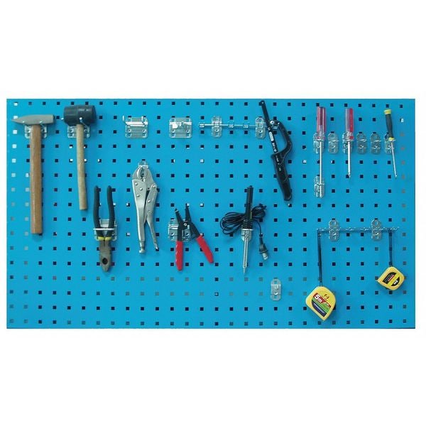 Zoro Select Square Hole Pegboard, 42-1/2x24, Blue, PK2 5TPA9
