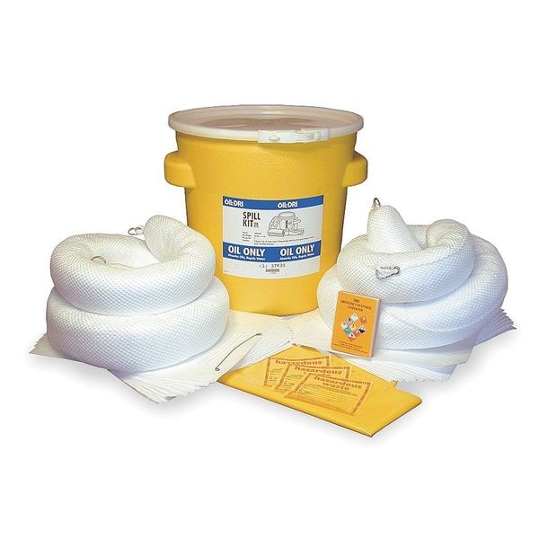 Oil-Dri Spill Kit, Oil-Based Liquids, Yellow L90942
