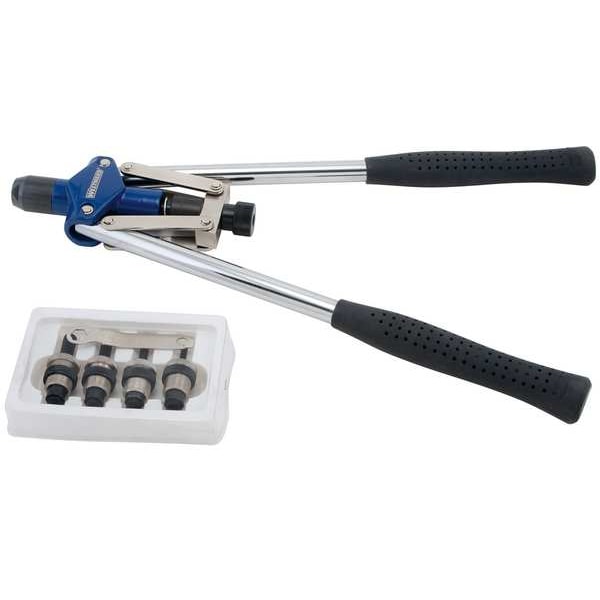 Zoro Select Rivet Nut Tool, Aluminum / Steel, No. 10-24, 1/4"-20, 3/8"-16, 5/16"-18 5TUW5 - main