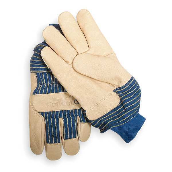 Condor Leather Gloves, Pigskin, Knit Cuff, Wing Thumb, Full