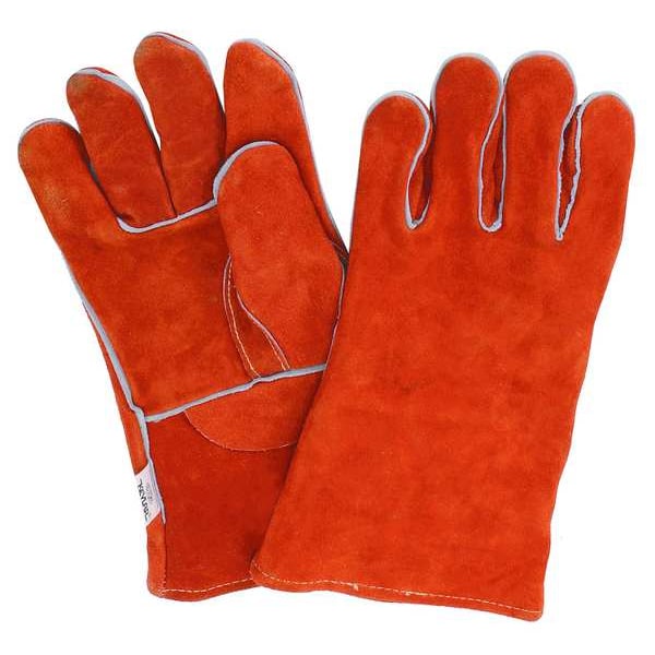 Condor Stick Welding Gloves, Cowhide Palm, L, PR 5T184