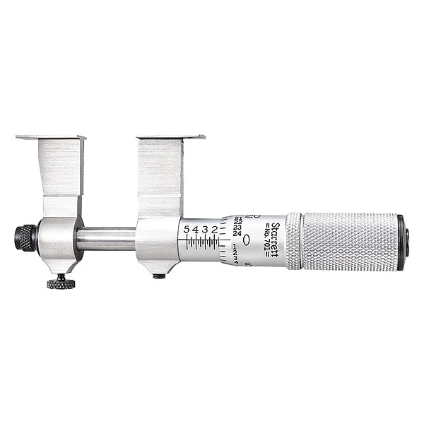 Starrett Inside Groove Micrometer, 1.5 to 2.5" 701B Zoro