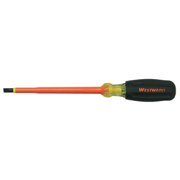 Westward Insulated Slotted Screwdriver 3/8 in Round 5UFW7
