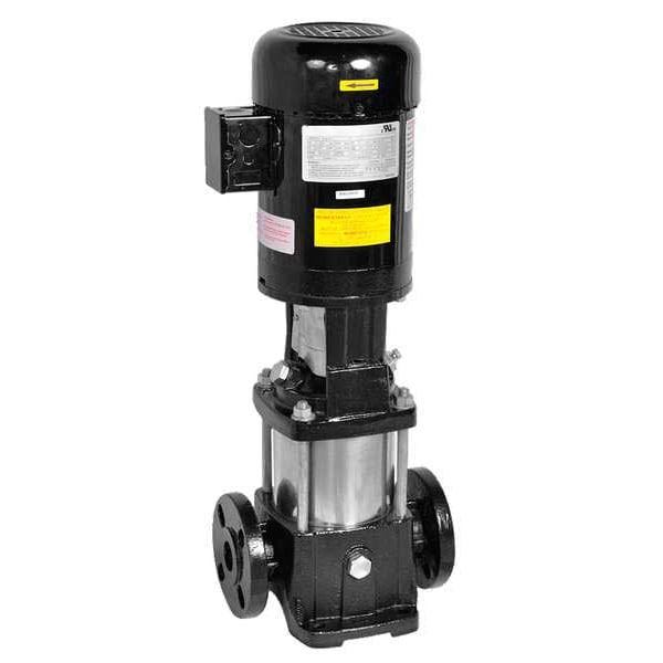 Dayton Multi-Stage Booster Pump, 1 1/2 hp, 208 to 240/480V AC, 3 Phase, 1-1/4 in Flanged Inlet Size 5UWJ8