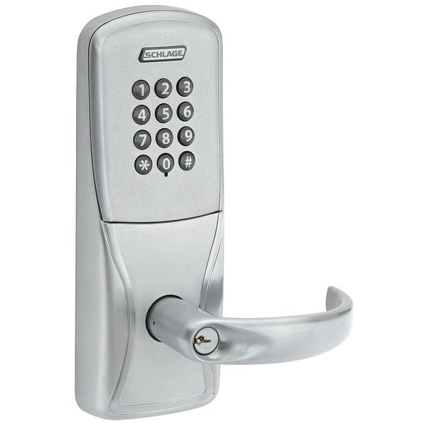 Schlage Electronics Electronic Lock, Satin Chrome, 12 Button AD200CY70 KP RHO 626 PD