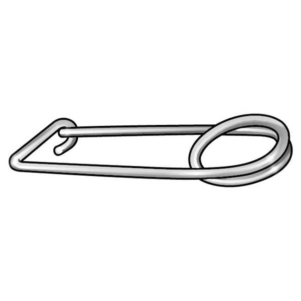 Itw Bee Leitzke Safety Pin, Spring Wire, 3 3/4 in Usbl L, 5