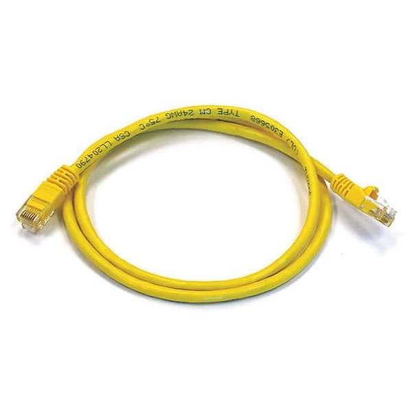 Monoprice Ethernet Cable, Cat 6, Yellow, 3 ft. 2298 | Zoro