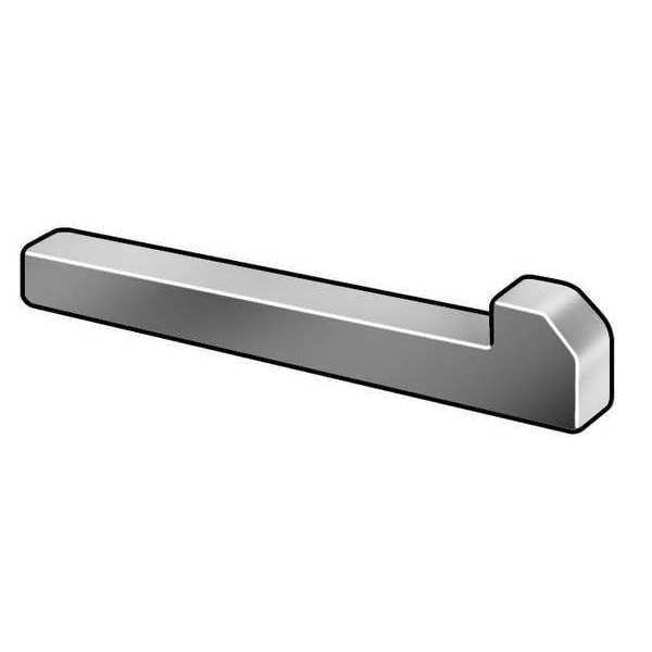 Zoro Select Tapered Gib Head Machine Key, Tapered Gib End, Steel, Plain