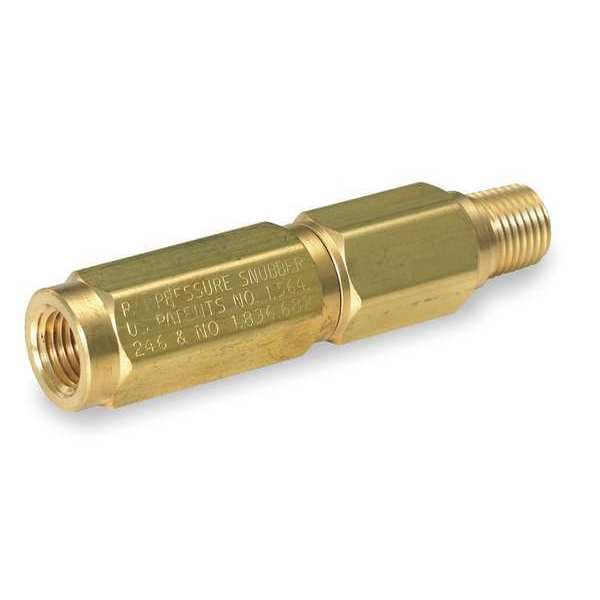 Weksler Snubber, Pressure, Piston, 1/4 In, Brass RS1 Zoro