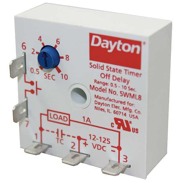 Dayton Encapsulated Timer Relay, 1A, Solid State 5WML8 Zoro