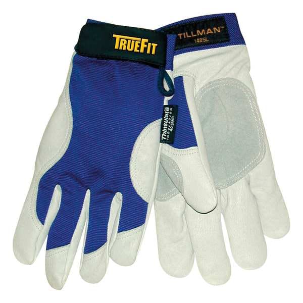 Tillman Leather Gloves, Blue, Double Layer 14852X