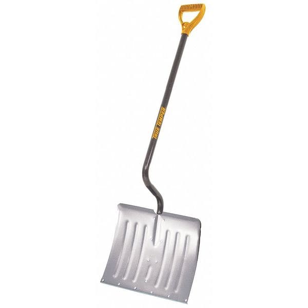 Zoro Select Snow Shovel, 18 in W x Aluminum, Plastic Blade