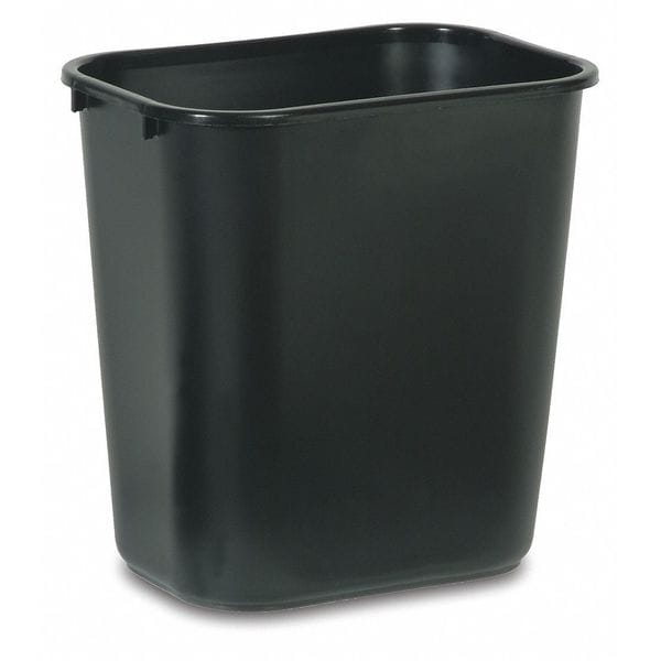 Rubbermaid Commercial Rectangular Wastebasket, 7 gal, LLDPE, Open Top
