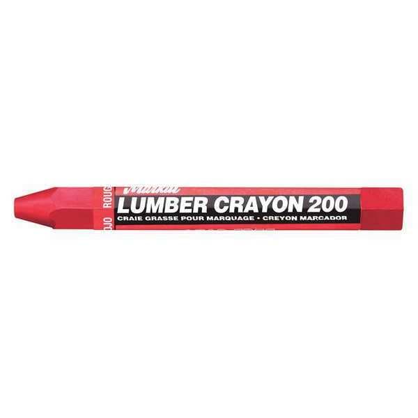 Markal 80352 9.73 Lumber Crayon, 1/2" Hex Tip, Red, 12PK