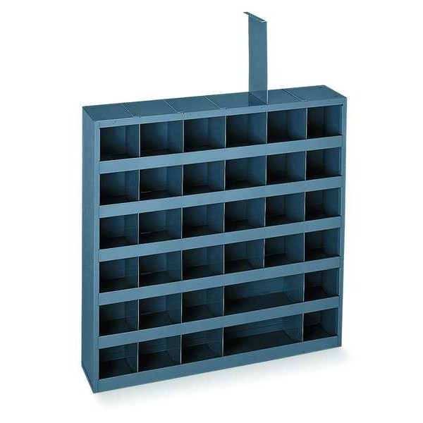Durham Mfg Prime Cold Rolled Steel Pigeonhole Bin Unit, 4 3/4 in D x 23 3/4 in H x 23 3/4 in W, 6 Shelves 314-95