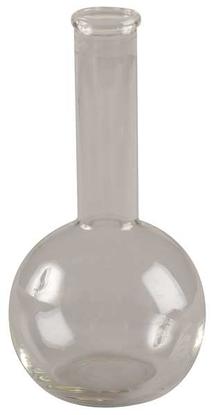 Lab Safety Supply Flask, Flat Bottom, Narrow, 50 mL, PK12 5YHD8