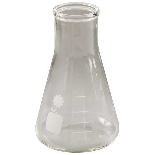 Lab Safety Supply Erlenmeyer Flask, Narrow Neck, 250mL, PK12 5YHL7 Zoro