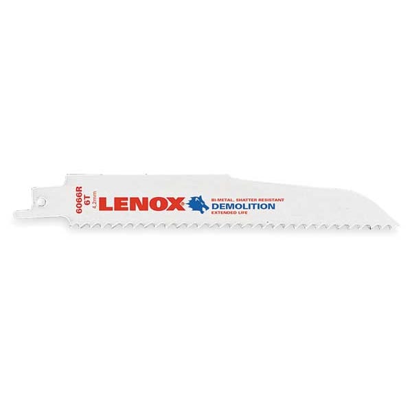 Lenox 6" L x 6 TPI General Purpose Cutting Bi-metal Reciprocating Saw Blade 205126066R