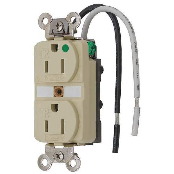 Hubbell Wiring DeviceKellems HBL8200SGIA 23.81 15A Duplex Receptacle