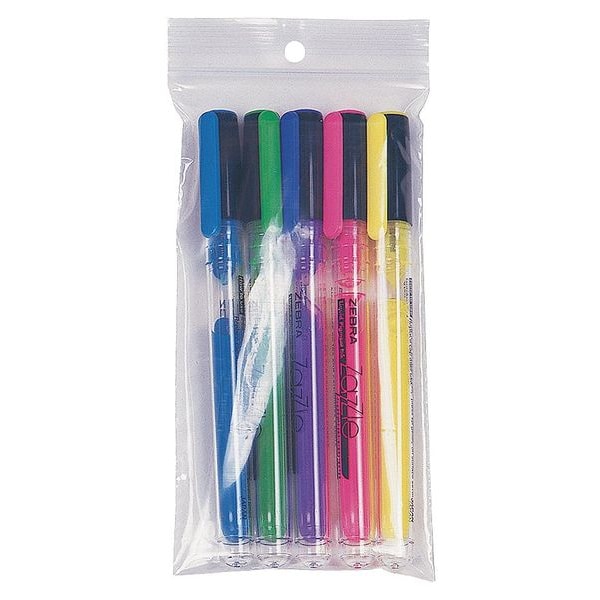 Zoro Select Reclosable Bag, Zip Seal, 8 in L, 4 in W, 2 mil Thick