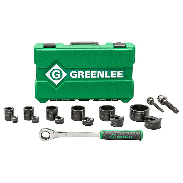 Greenlee SlugBuster Knockout Punch Kit w/ Hex Ratchet Wrench, 1/2" 2