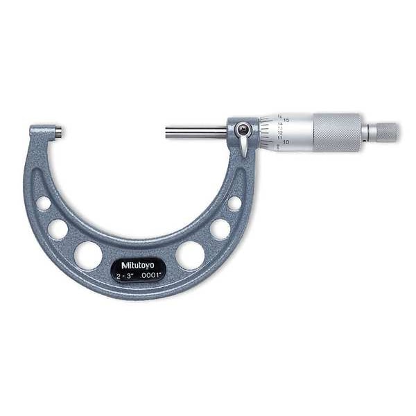 Mitutoyo Micrometer, 5 to 6", 0.0001, Ratchet 103220 Zoro