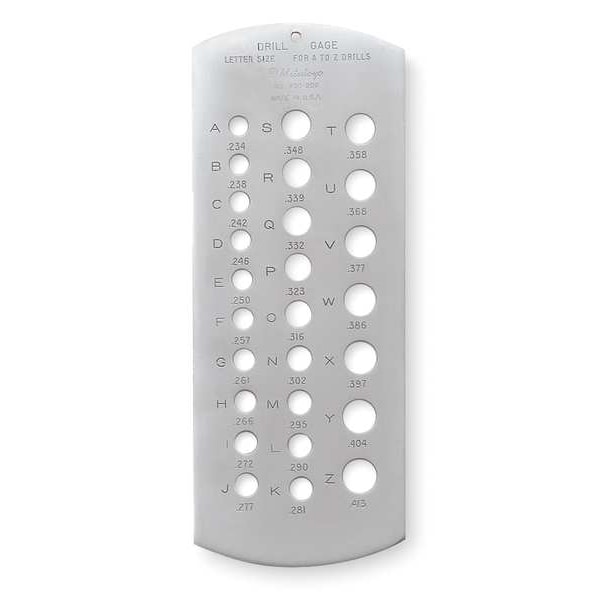 Mitutoyo Drill Gage, A-Z 950-209 | Zoro