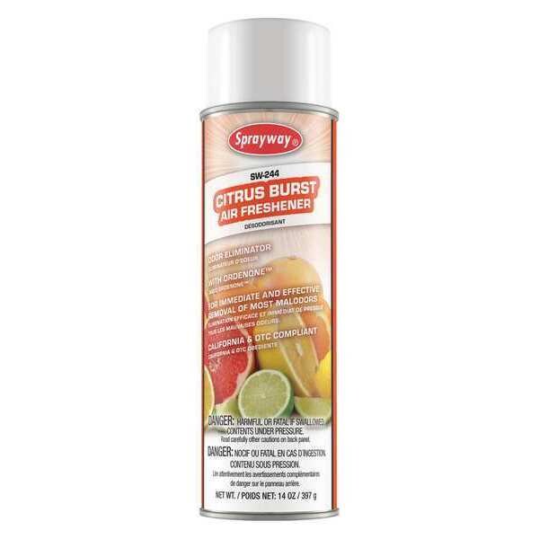 Sprayway Air Freshener, Citrus Burst, PK12 SW244 Zoro