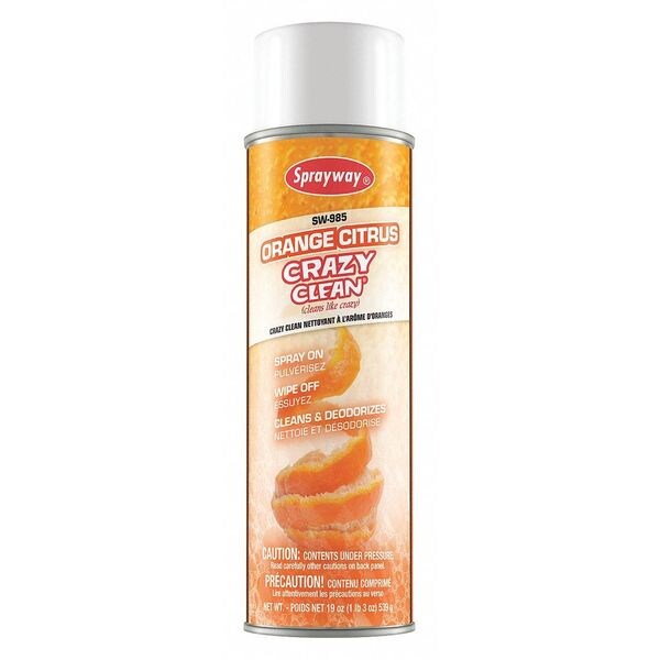 Sprayway Cleaner, 20 oz. Can, Citrus SW985 Zoro