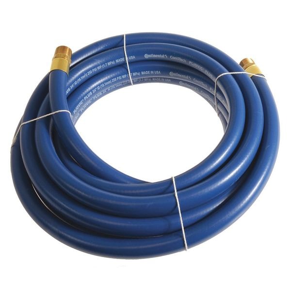 Continental 1" x 100 ft PVC Coupled Multipurpose Air Hose 250 psi BL