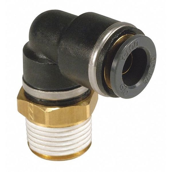 Smc DOT Fitting, Male Elbow, 1/4", 3/8" NPT KV2L0736S Zoro