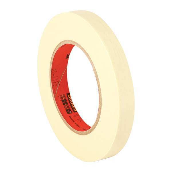 3M General Use Masking Tape 201+ Tan, 36 mm x 55 M 4.4 Mil