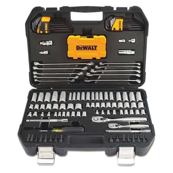 Dewalt 142 pc Mechanics Tool Kit, Includes Pliers, Bits, Nut 