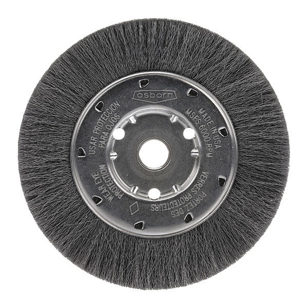 Osborn Crimped Wire Narrow Face Wheel Brush, 6" 0002158500 Zoro