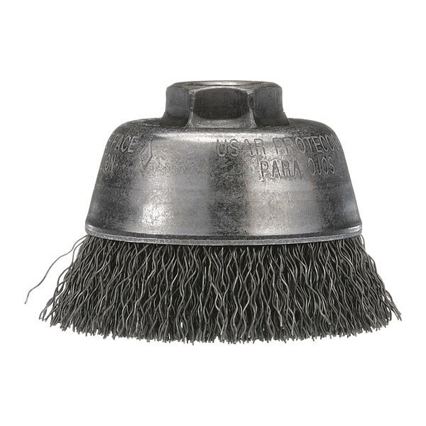 Osborn Crimped Wire Cup Brush, 6" 0003213600 Zoro