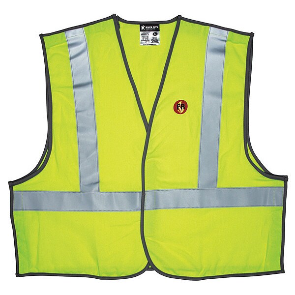 Mcr Safety FR Breakaway Vest, CL2, Lime, 2X FRMBCL2XXL Zoro