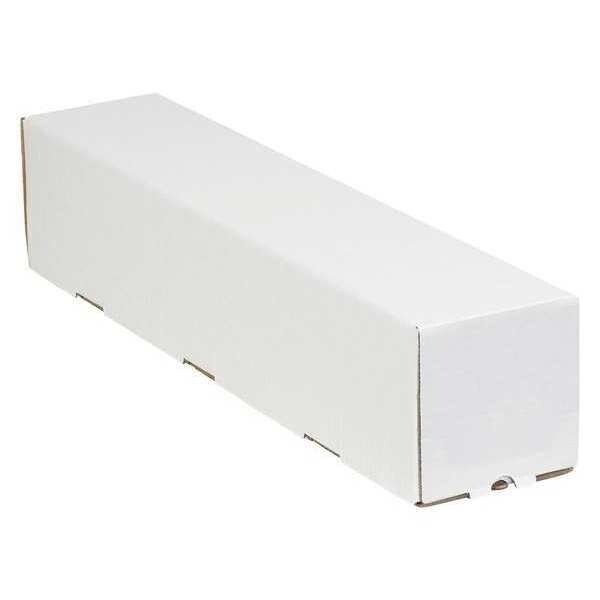 Partners Brand Square Mailing Tubes, 5" x 5" x 25", White, 25/Bundle