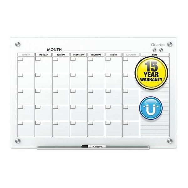 Quartet GC4836F 208.29 36"x48" Glass Calendar Dry Erase Board