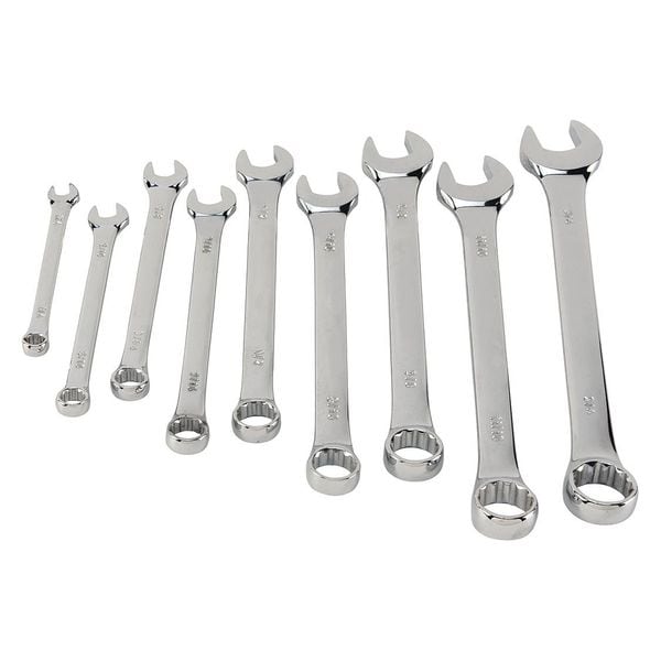 Performance Tool SAE Combination Wrench Set, 9Pc W1161
