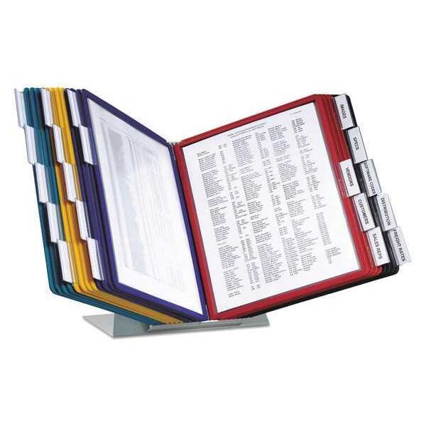 Durable Office Products Desktop Reference System, 20Pan, Assorted 5361 ...