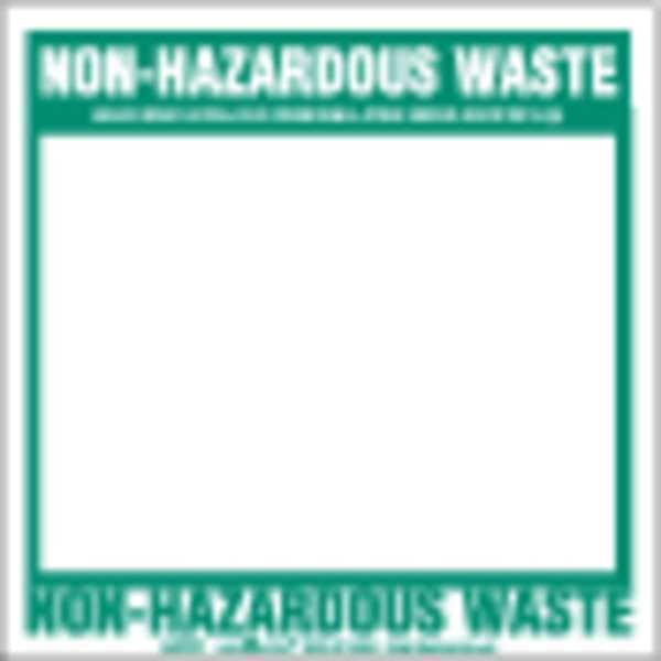 Labelmaster Non-Hazardous Waste Label, Vinyl, PK100 GAWMT