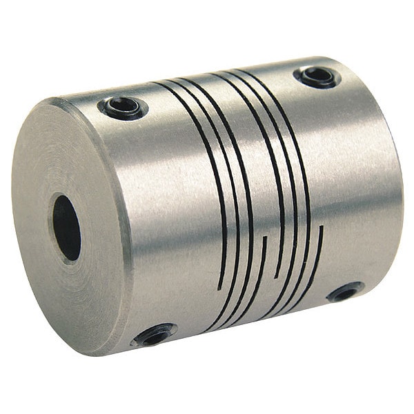 Ruland Motion Control Coupling, 4 Beam, 10mmx1/4", 303 SS, OD 1.250", L
