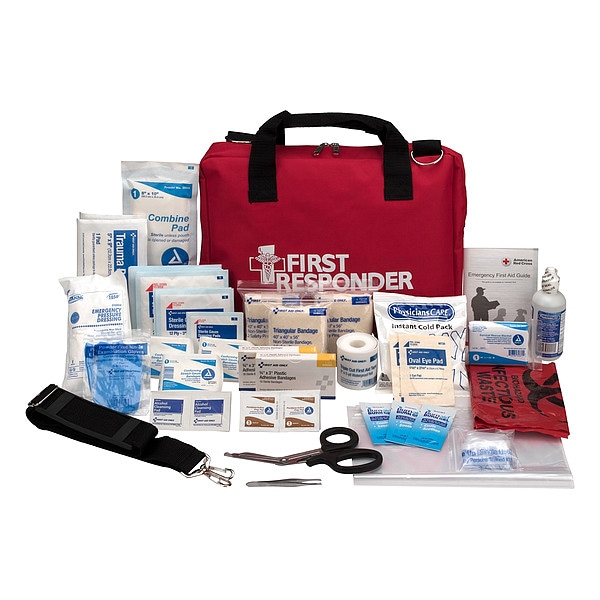 First Aid Only Bulk First Aid Kit, Nylon, 10 Person 510FR Zoro