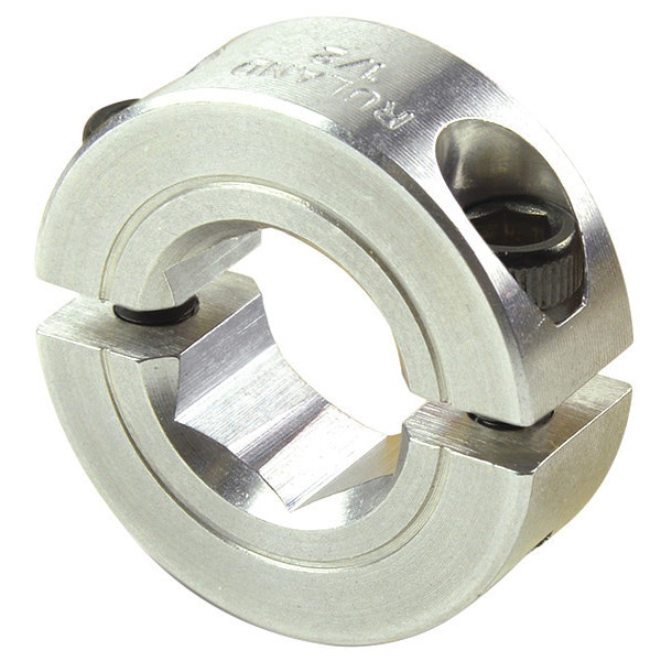 RULAND MANUFACTURING Shaft Collar, 3/8" Hex Bore, Aluminum, Collar Style Clamp (SP6HXA) Zoro