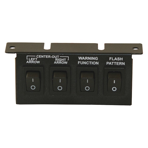 Buyers Products Black 4-Switch Panel 3-On/Off 1-Momentary 6391204 | Zoro