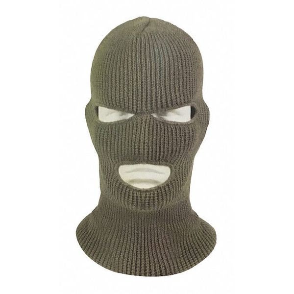 Polar Plus Three Hole Knit Face Mask, Green 5503 | Zoro